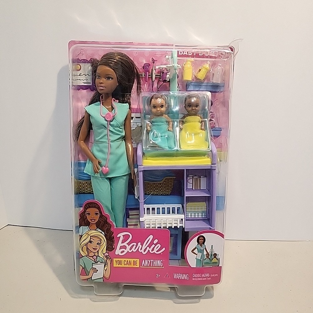 Barbie You Can Be Anything - Baby Doctor African American, GKH24 Damaged Box